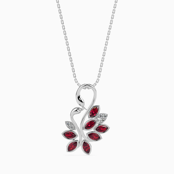 Crimson Swan Pendant