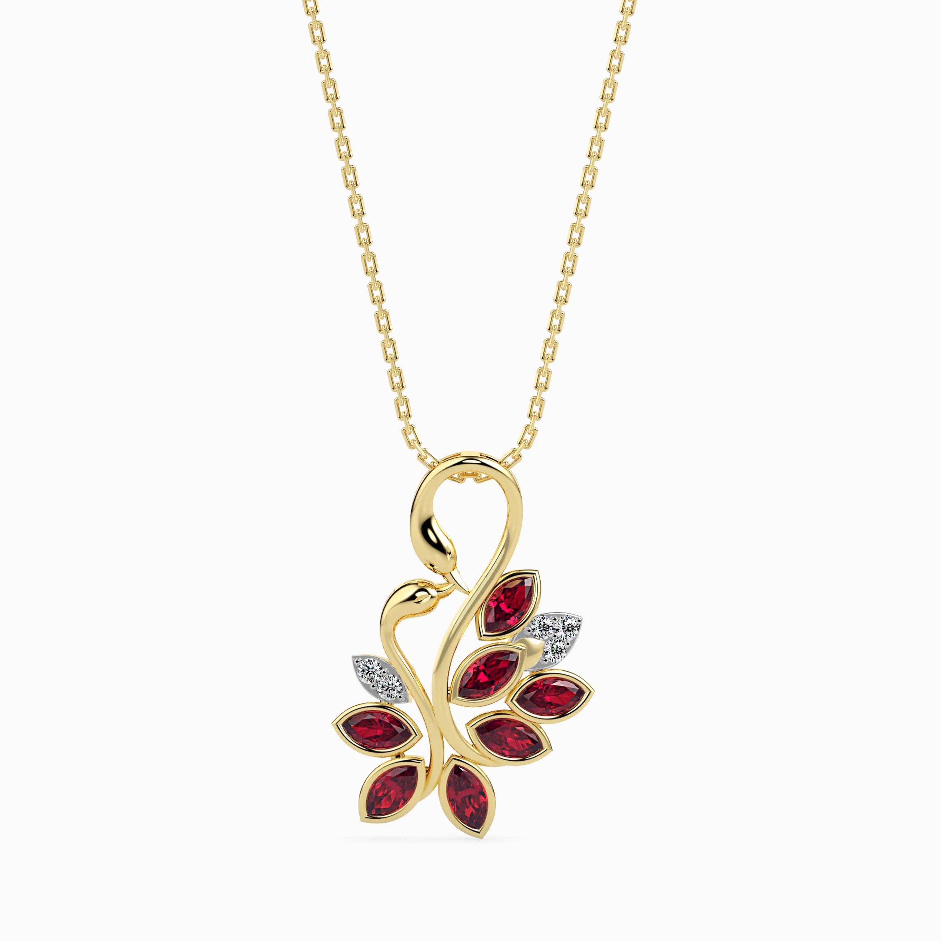 Crimson Swan Pendant