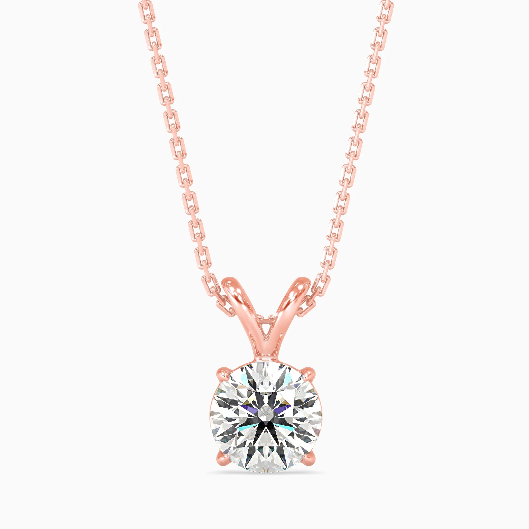 Heartline Diamond Pendant In Rose Gold