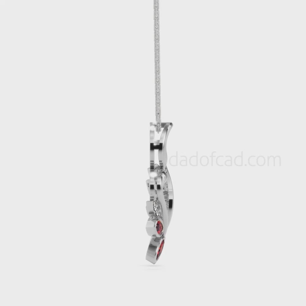 Crimson Swan Pendant